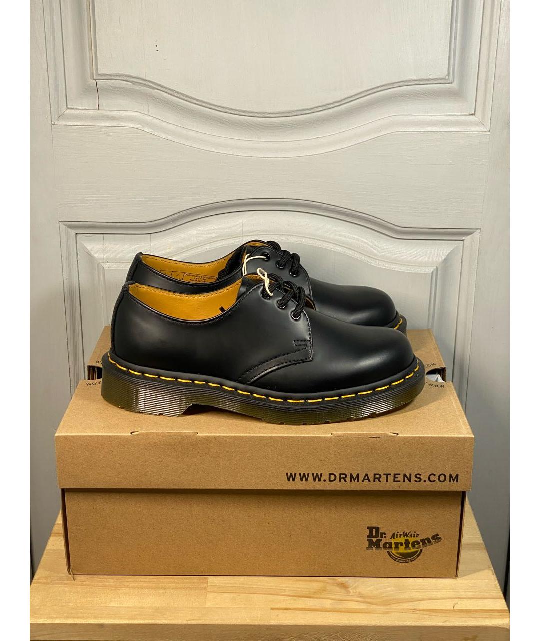 DR. MARTENS Черные кожаные брогги и оксфорды, фото 7