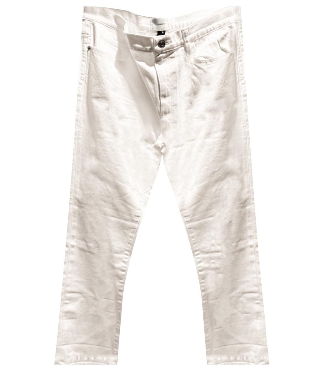 CURRENT/ELLIOTT Белые хлопко-эластановые прямые джинсы, фото 1