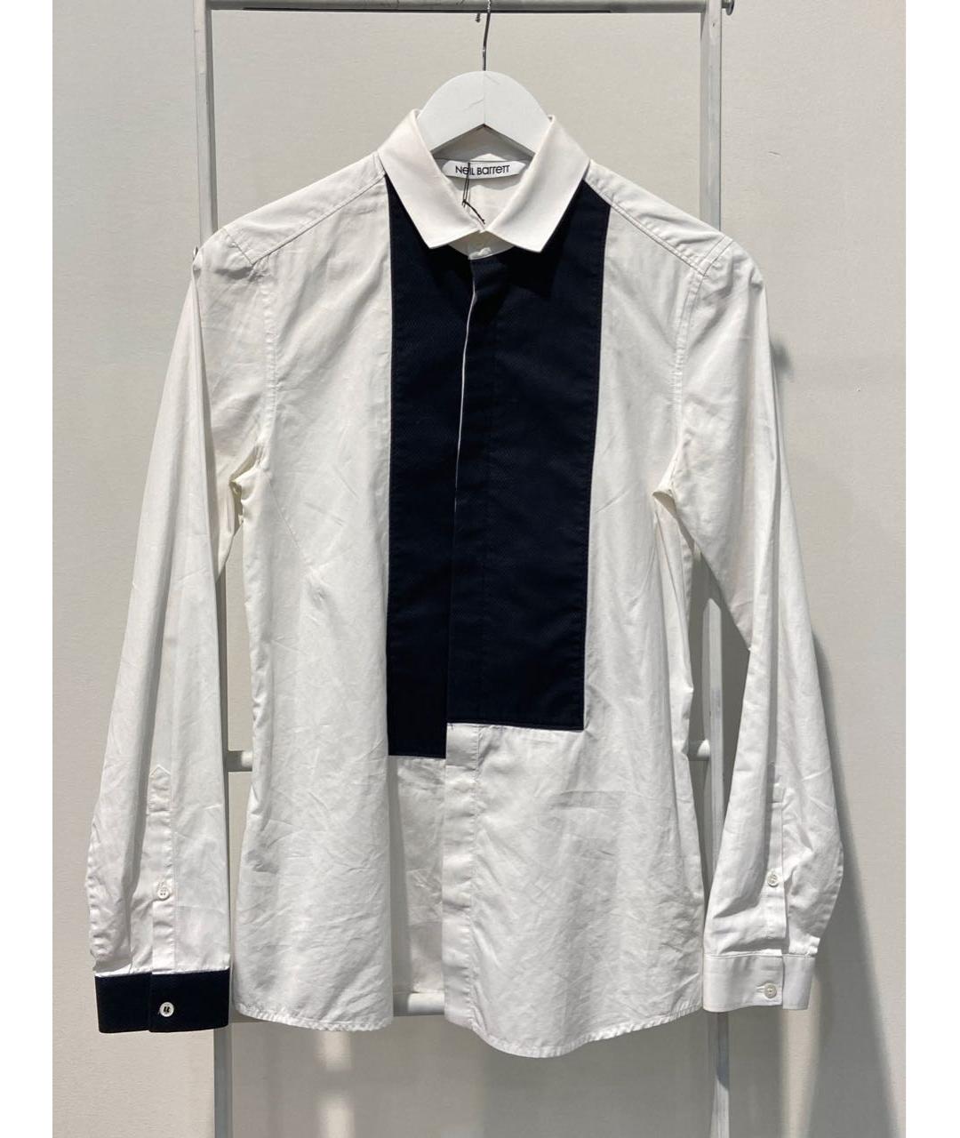 NEIL BARRETT Белая хлопковая кэжуал рубашка, фото 9