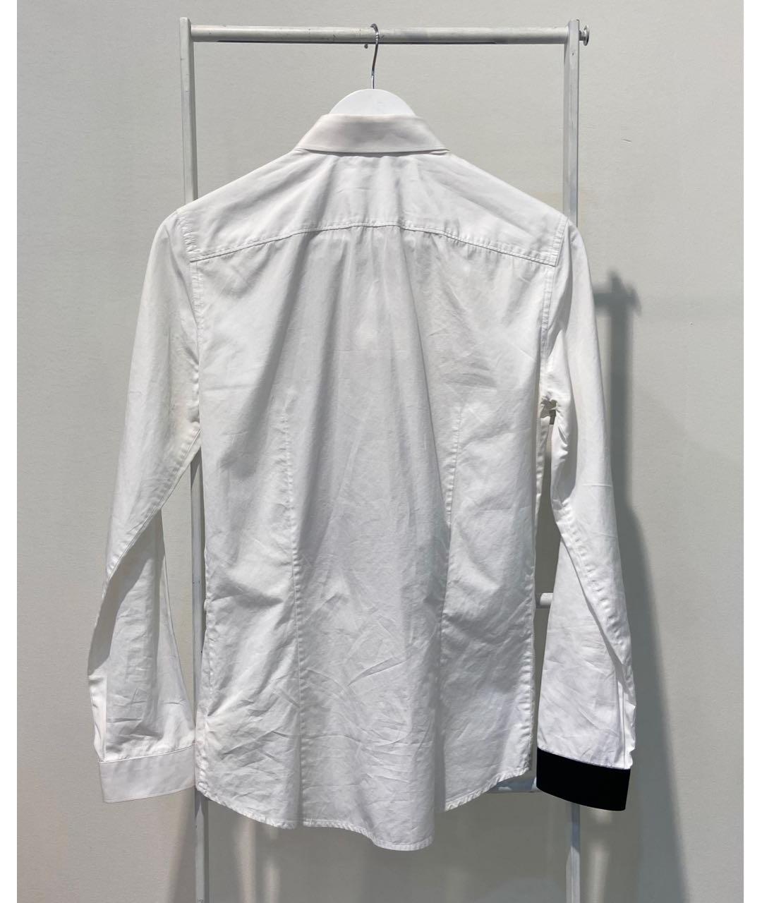 NEIL BARRETT Белая хлопковая кэжуал рубашка, фото 2