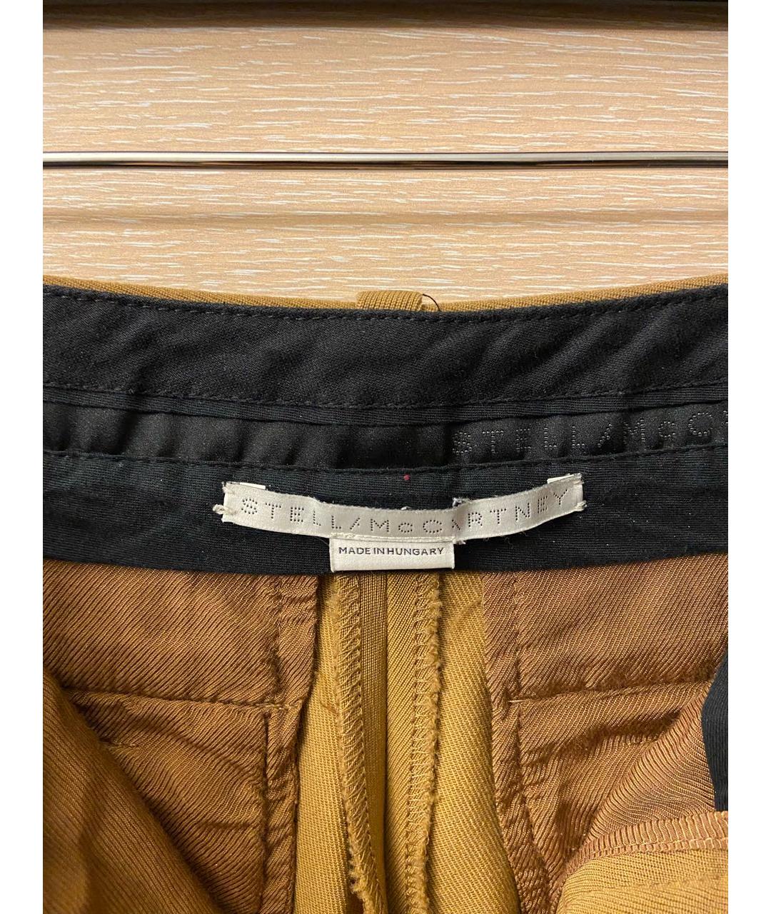 STELLA MCCARTNEY Горчичные прямые брюки, фото 3