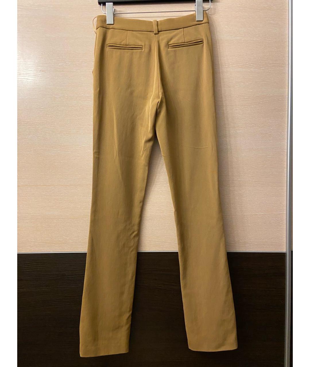 STELLA MCCARTNEY Горчичные прямые брюки, фото 2