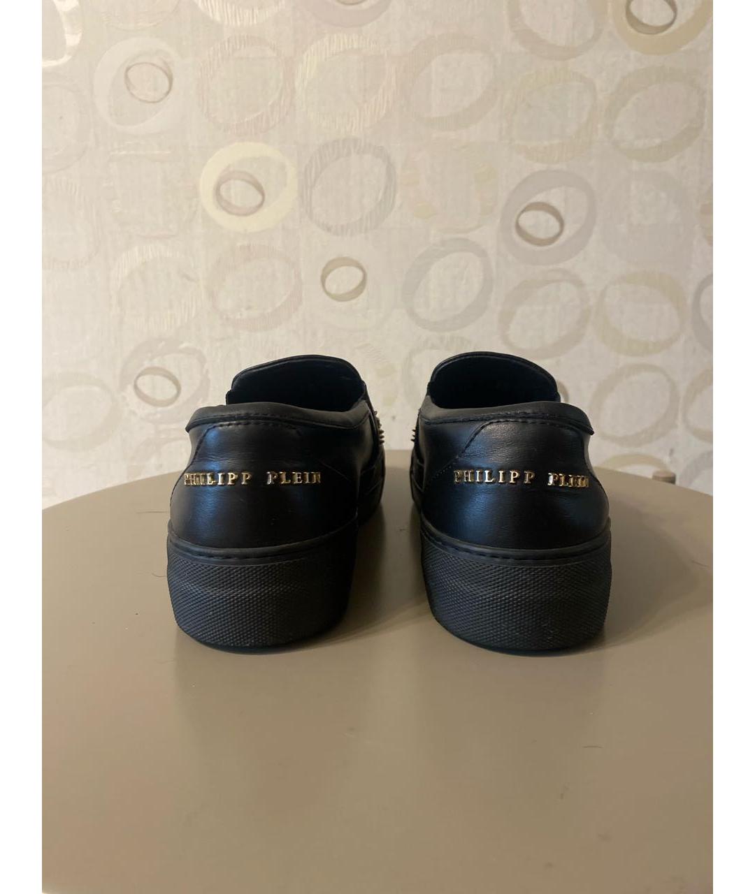 PHILIPP PLEIN Черные кожаные ботинки, фото 4