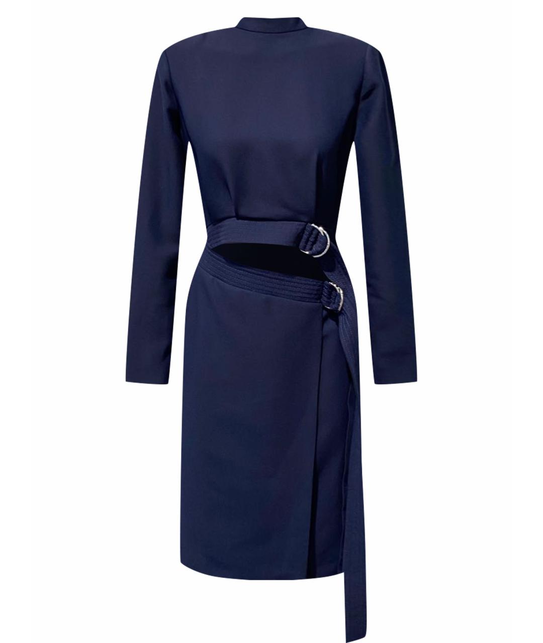 CARVEN Темно-синее полиэстеровое повседневное платье, фото 1