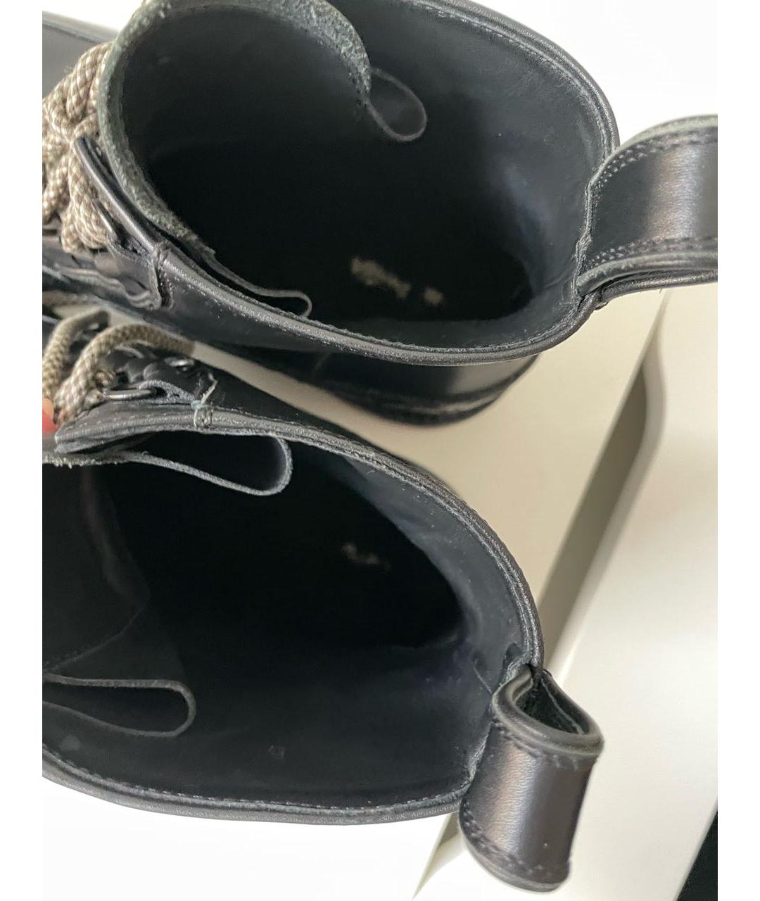 BOTTEGA VENETA Черные кожаные высокие ботинки, фото 8