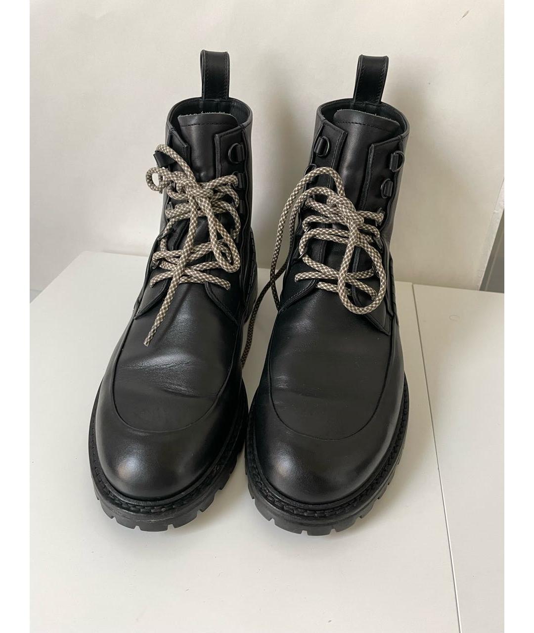 BOTTEGA VENETA Черные кожаные высокие ботинки, фото 6