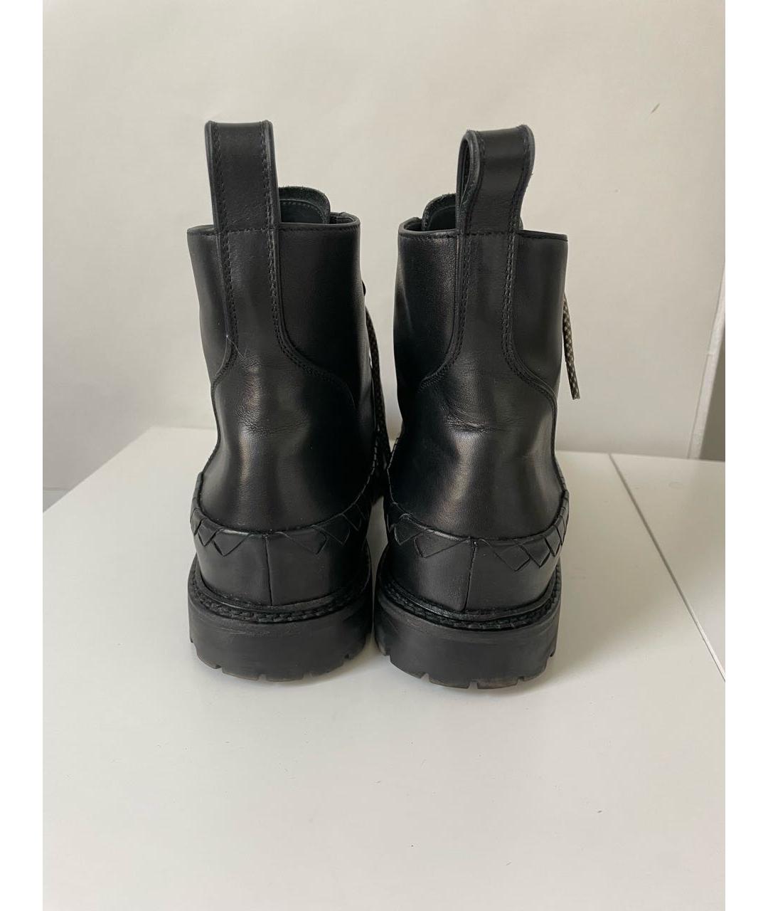 BOTTEGA VENETA Черные кожаные высокие ботинки, фото 3