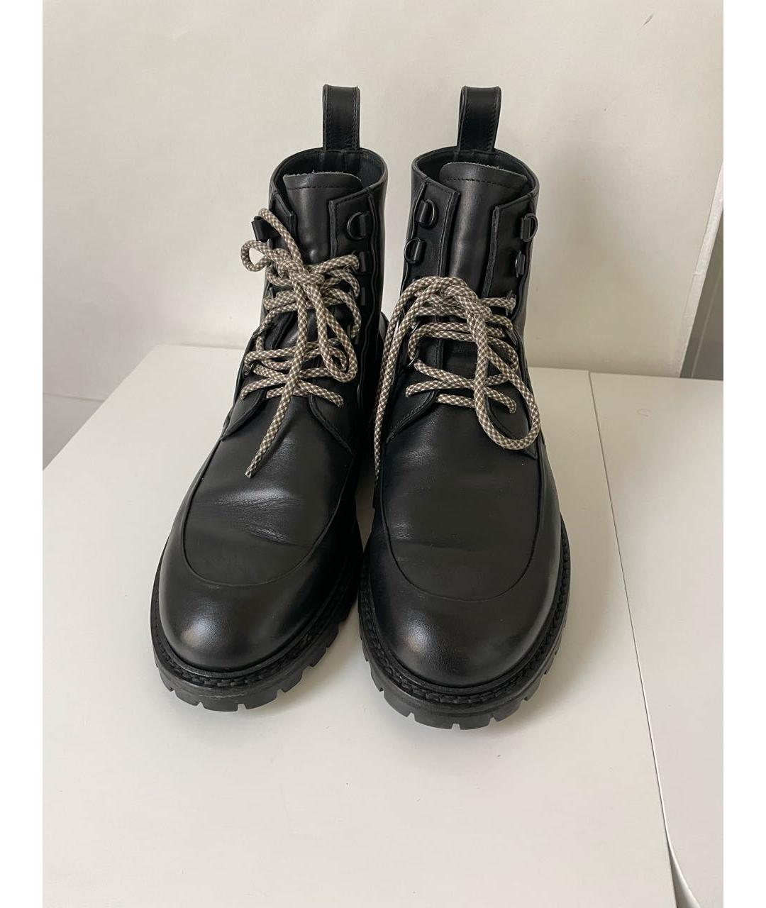 BOTTEGA VENETA Черные кожаные высокие ботинки, фото 2