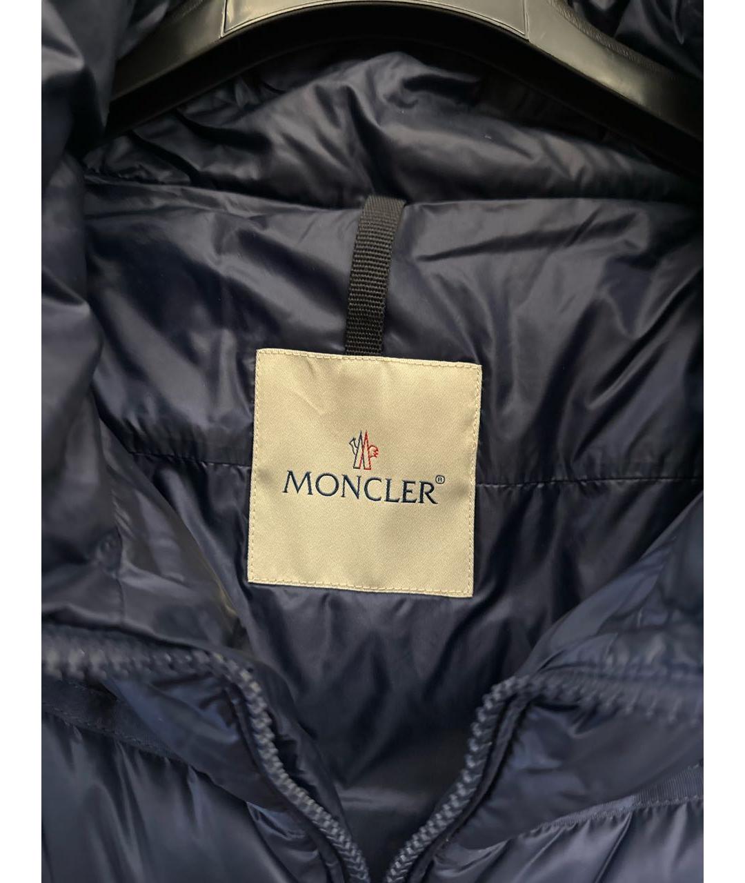 MONCLER Темно-синяя полиамидовая куртка, фото 3