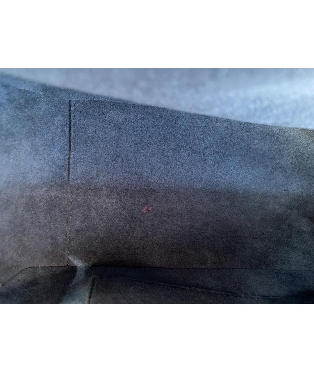 LOUIS VUITTON Голубая кожаная сумка с короткими ручками, фото 7