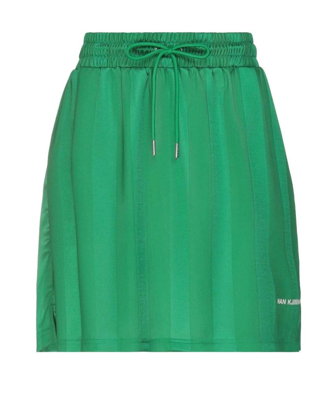 HAN KJOBENHAVN Зеленая полиэстеровая юбка мини, фото 1