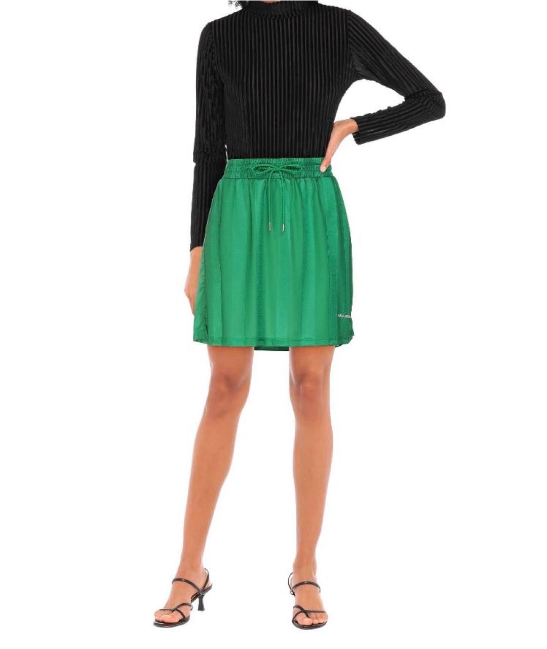 HAN KJOBENHAVN Зеленая полиэстеровая юбка мини, фото 2