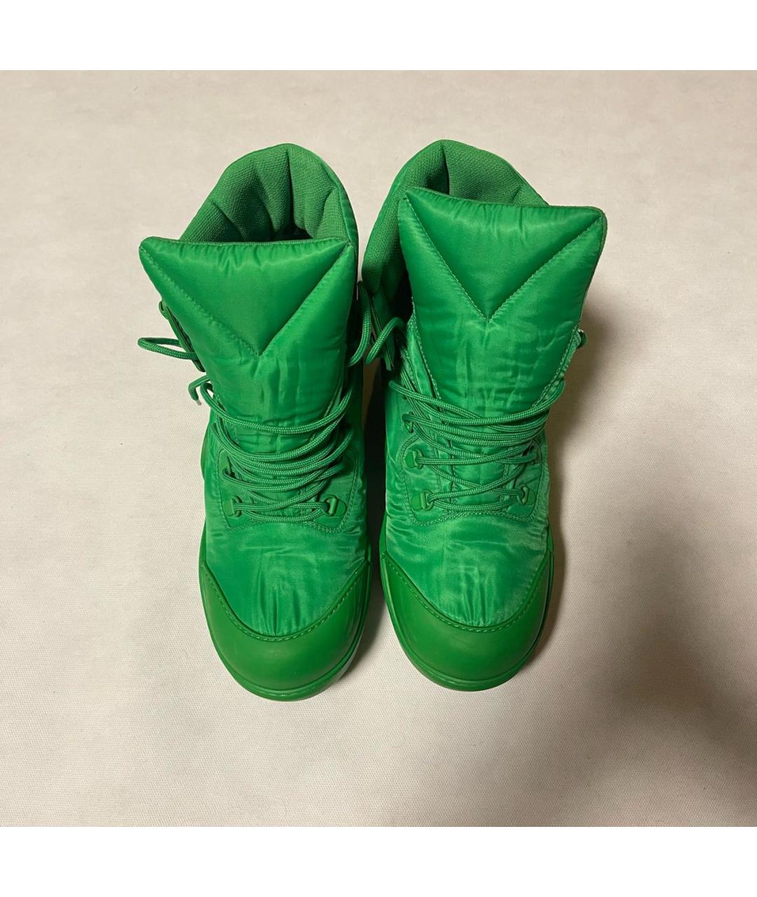 BOTTEGA VENETA Зеленые резиновые высокие ботинки, фото 2