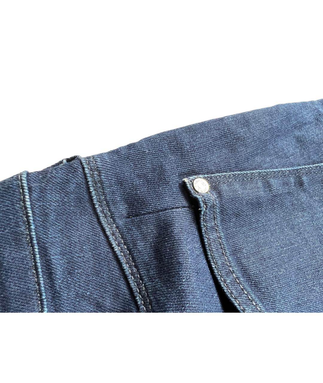 ACNE STUDIOS Темно-синие хлопко-эластановые джинсы скинни, фото 6