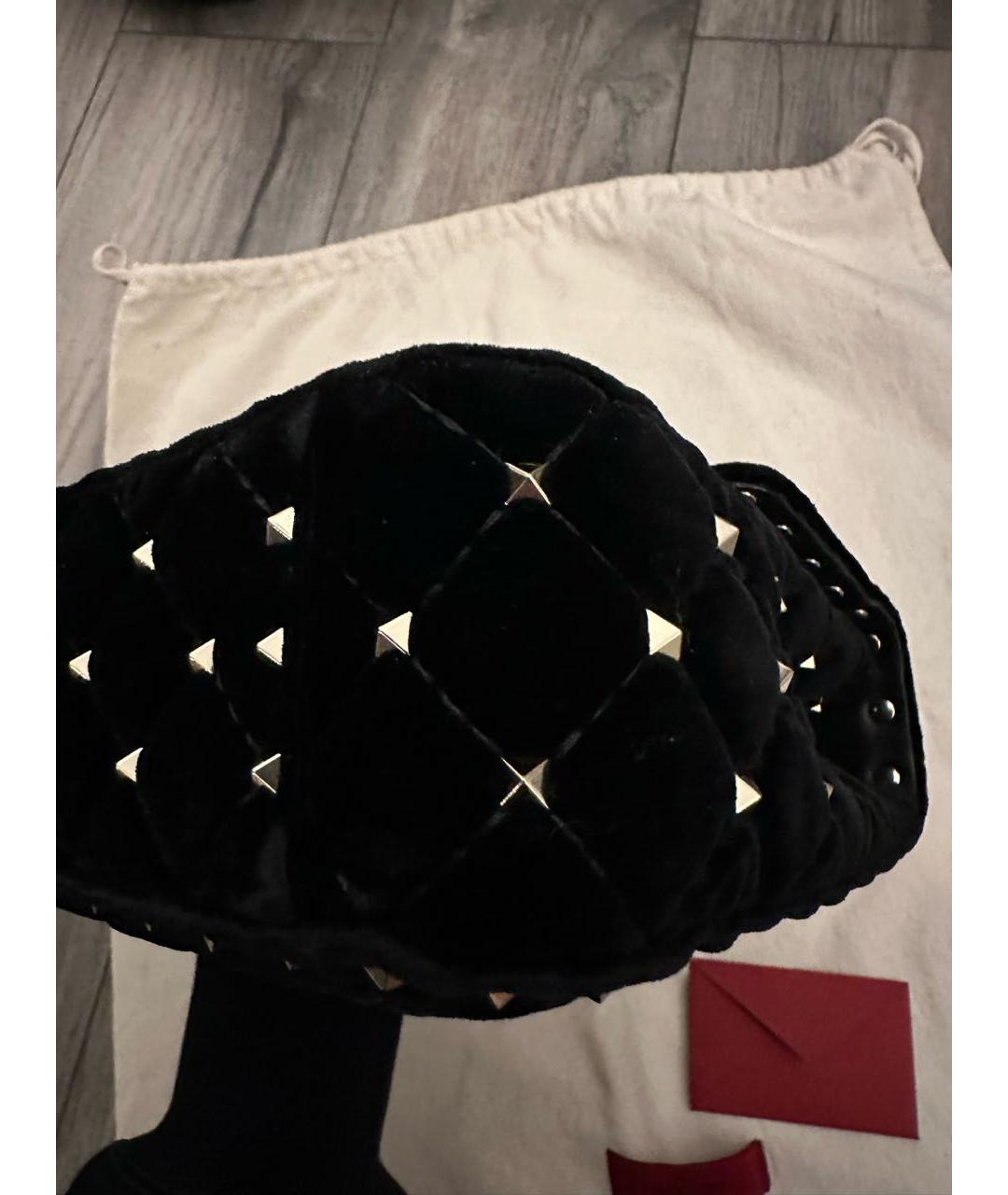 VALENTINO Черная бархатная сумка через плечо, фото 7