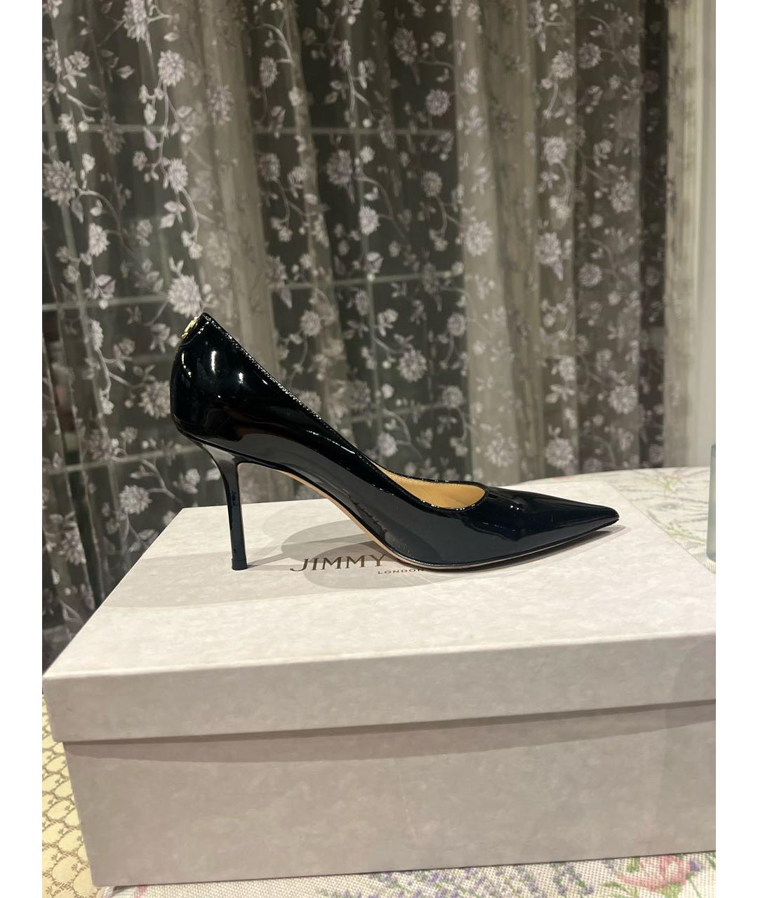 JIMMY CHOO Черные туфли из лакированной кожи, фото 5