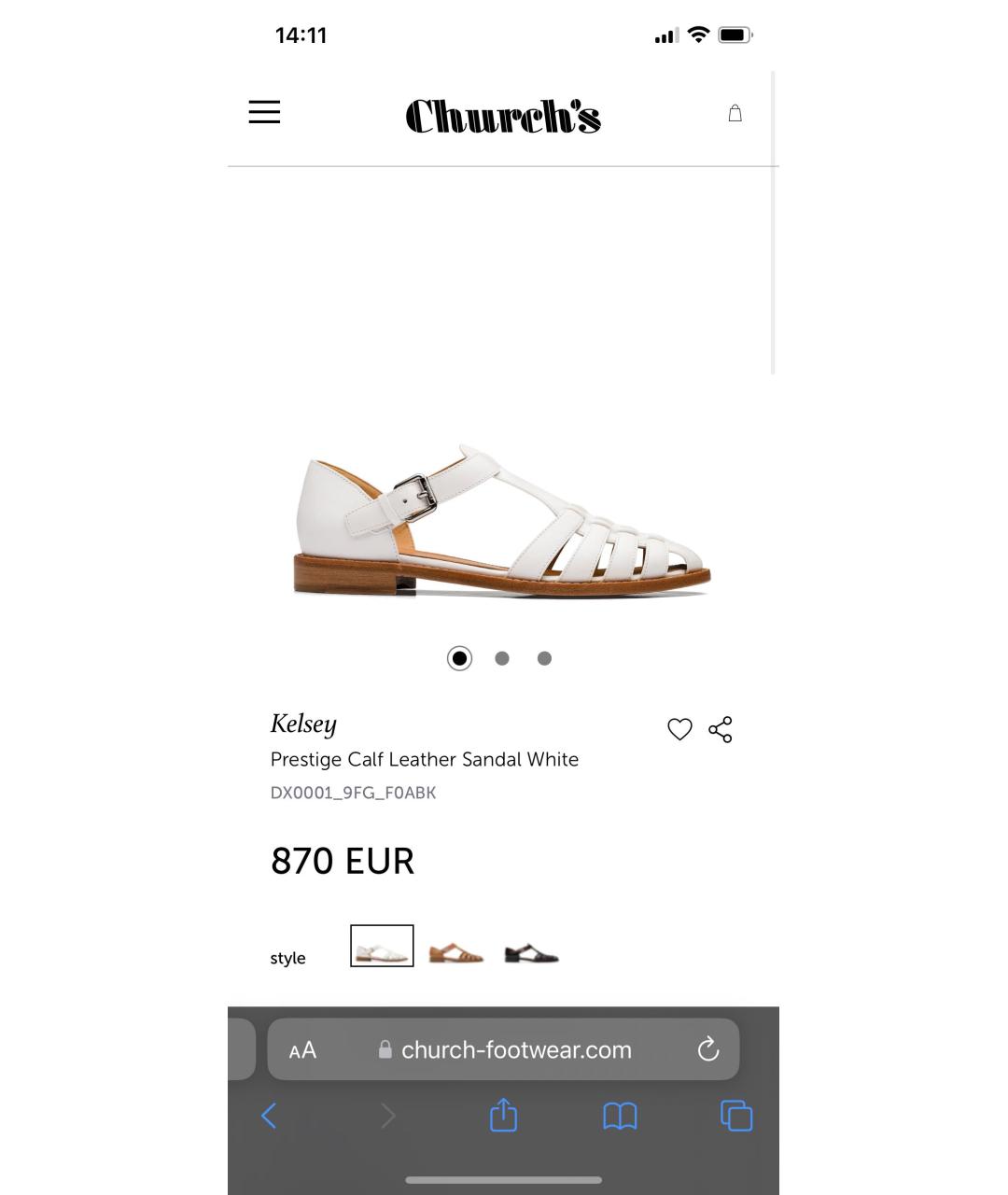 CHURCH'S Белые кожаные сандалии, фото 8