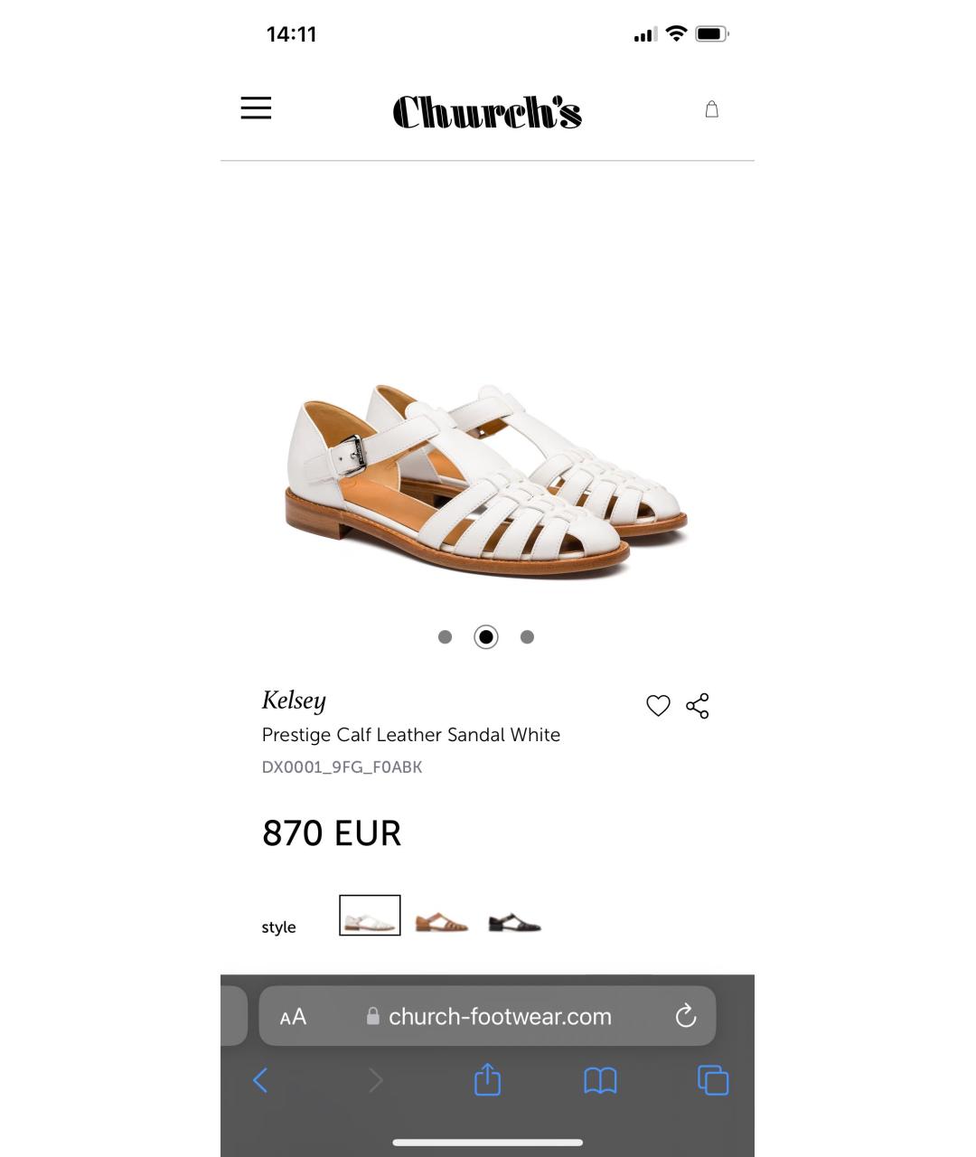 CHURCH'S Белые кожаные сандалии, фото 7