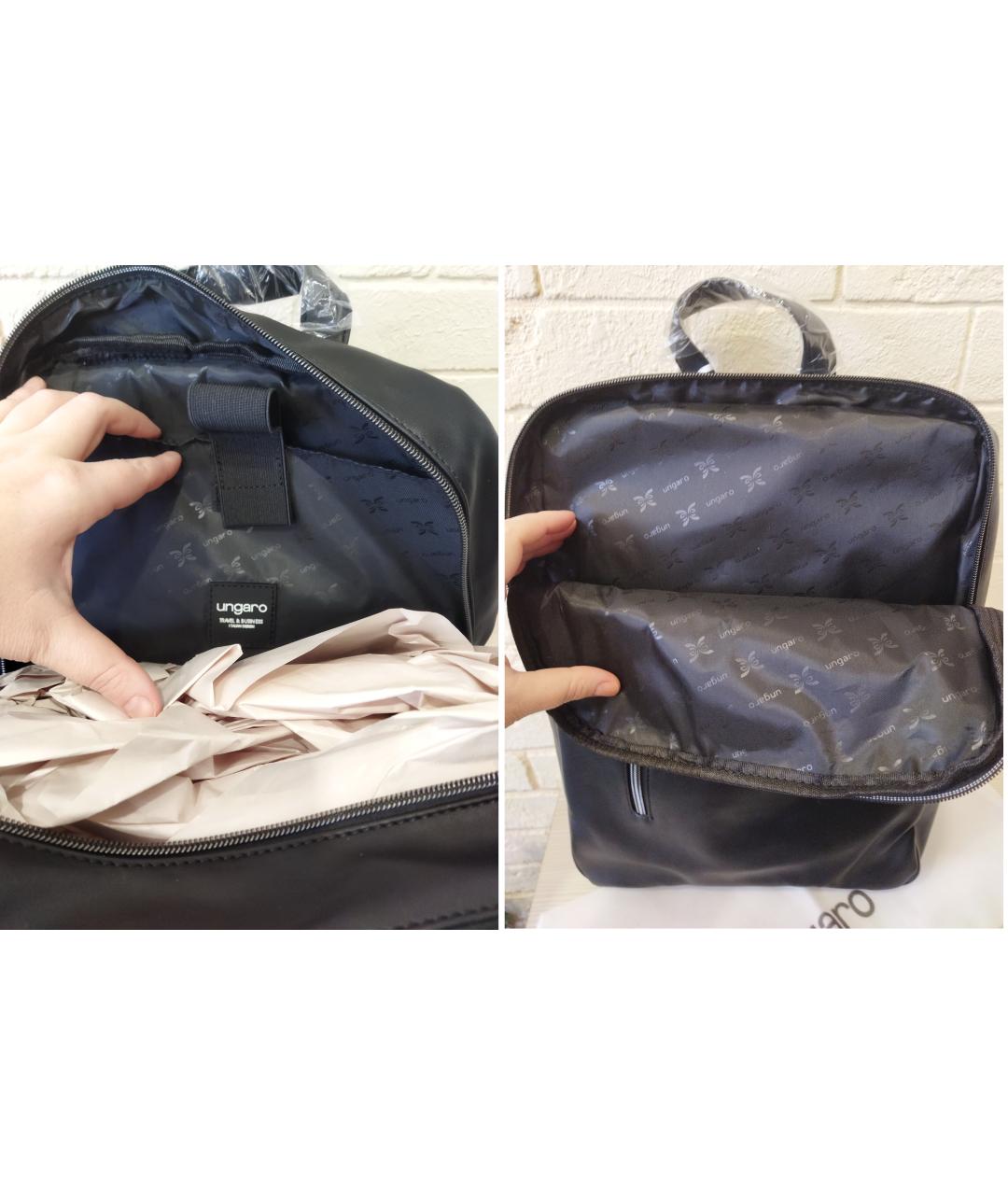 EMANUEL UNGARO Черный рюкзак из искусственной кожи, фото 4