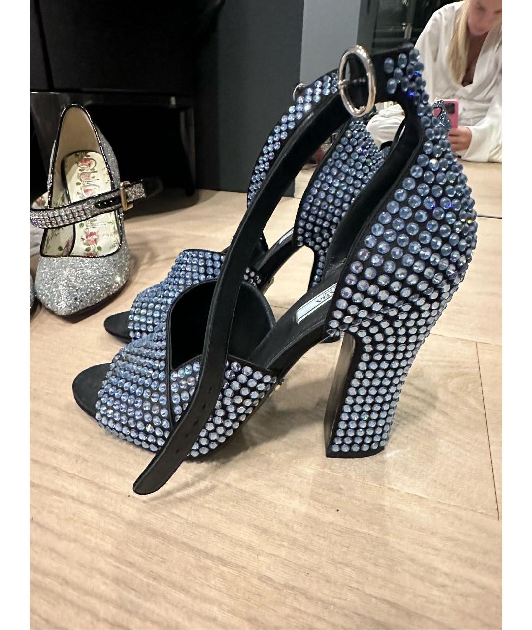 PRADA Синие босоножки, фото 2