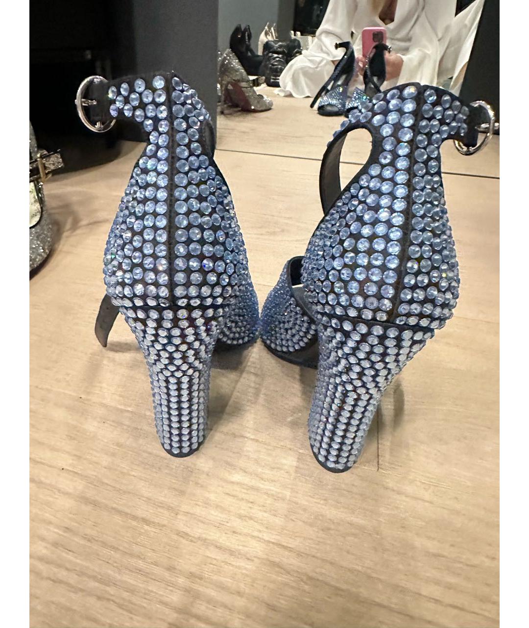 PRADA Синие босоножки, фото 5