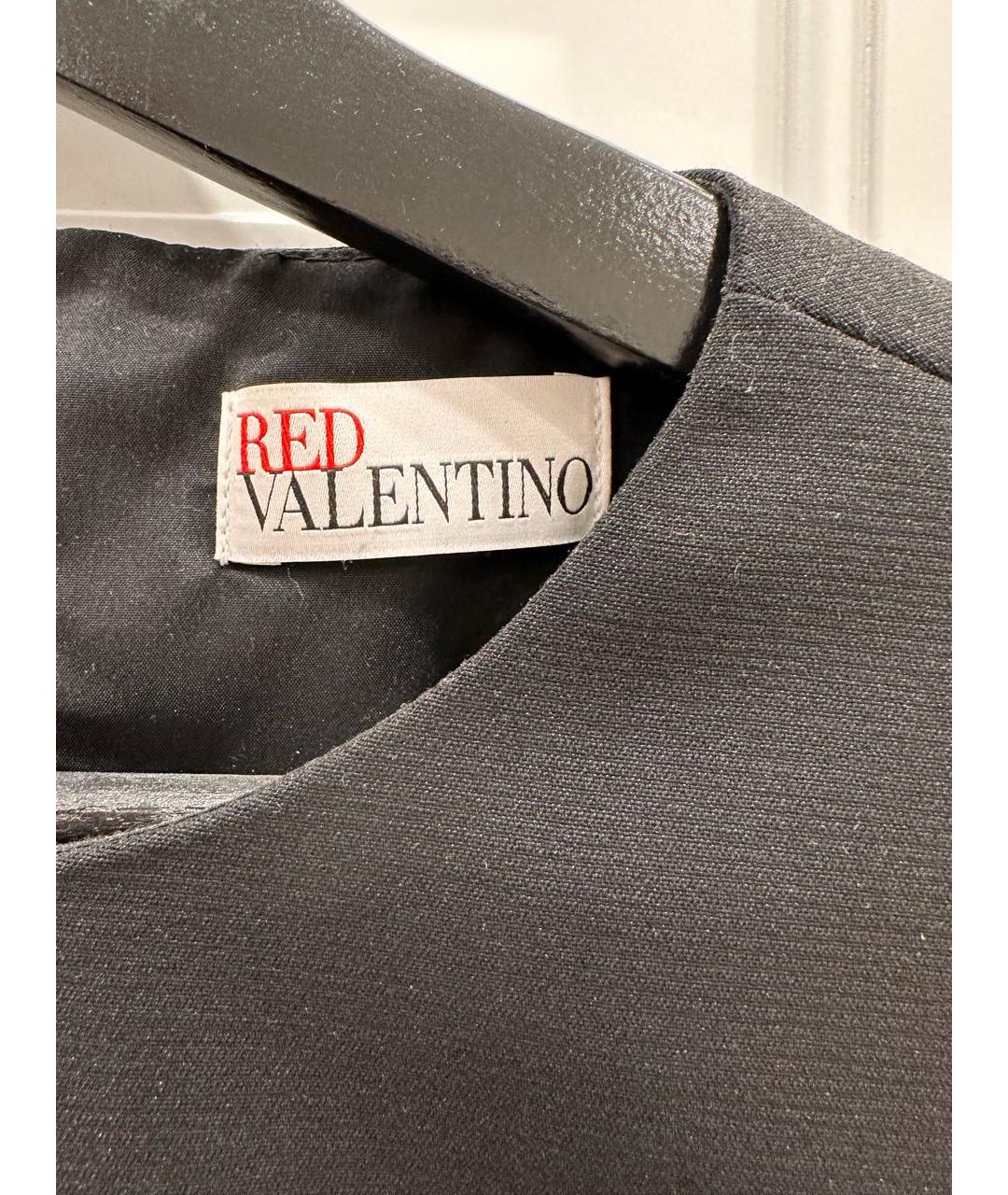 RED VALENTINO Черное полиэстеровое повседневное платье, фото 3