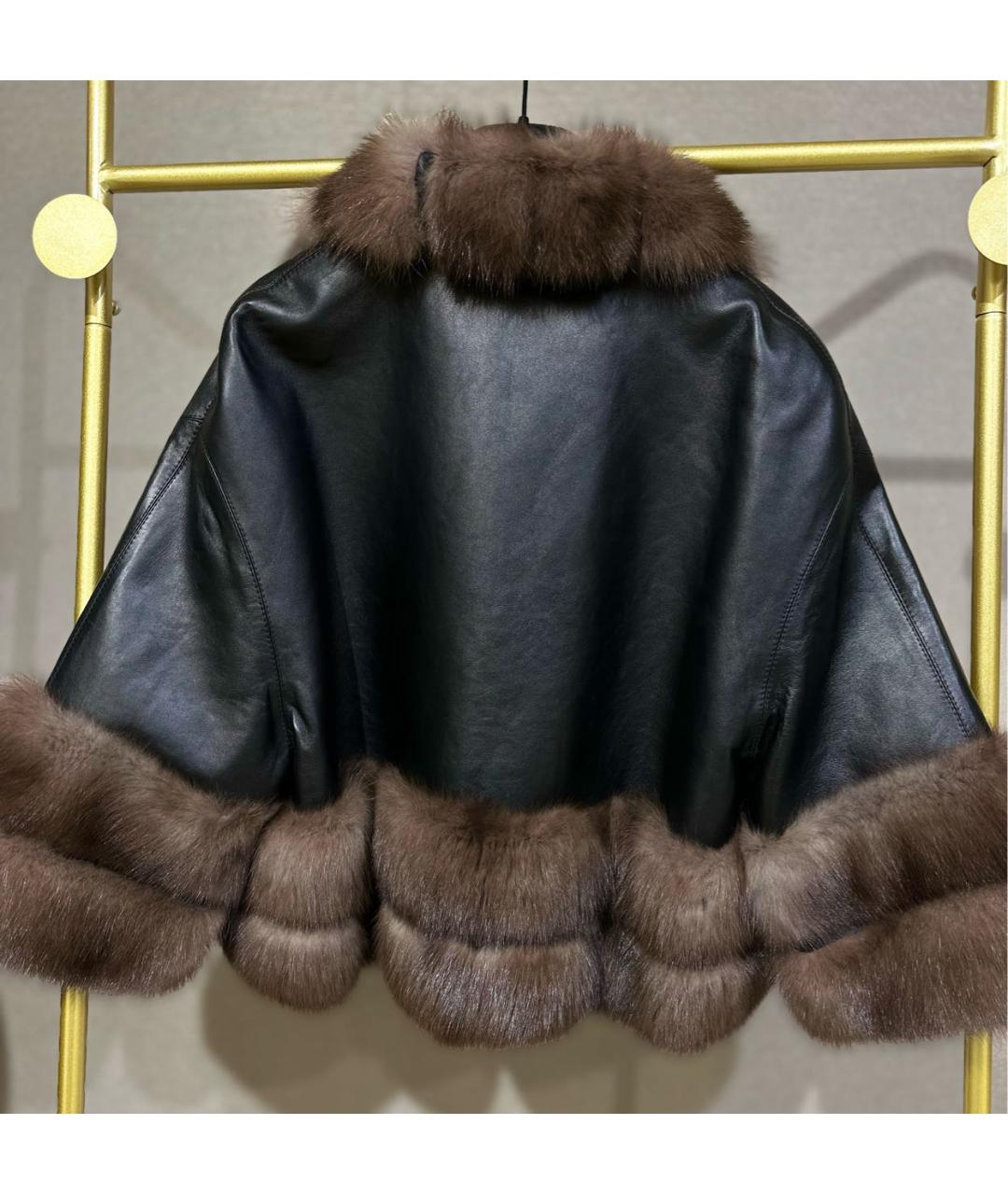NELLO SANTI Черная кожаная куртка, фото 2