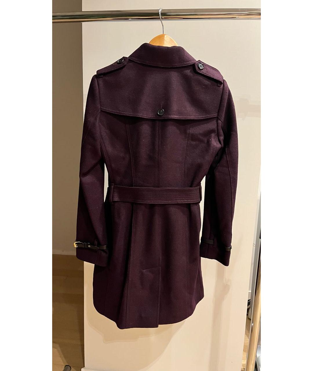 BURBERRY Фиолетовое замшевое пальто, фото 2