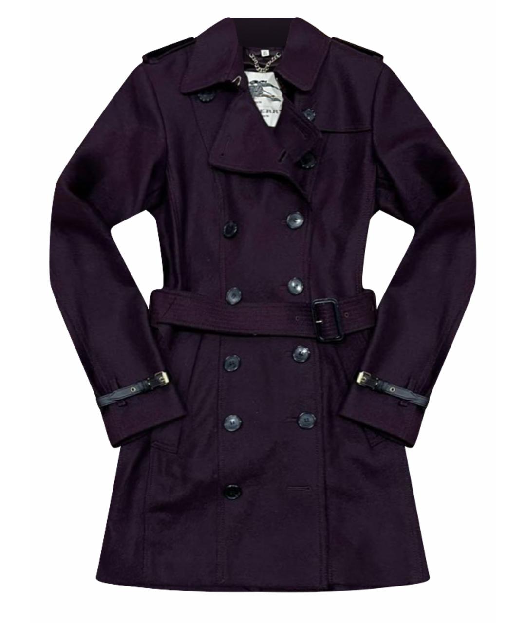 BURBERRY Фиолетовое замшевое пальто, фото 1
