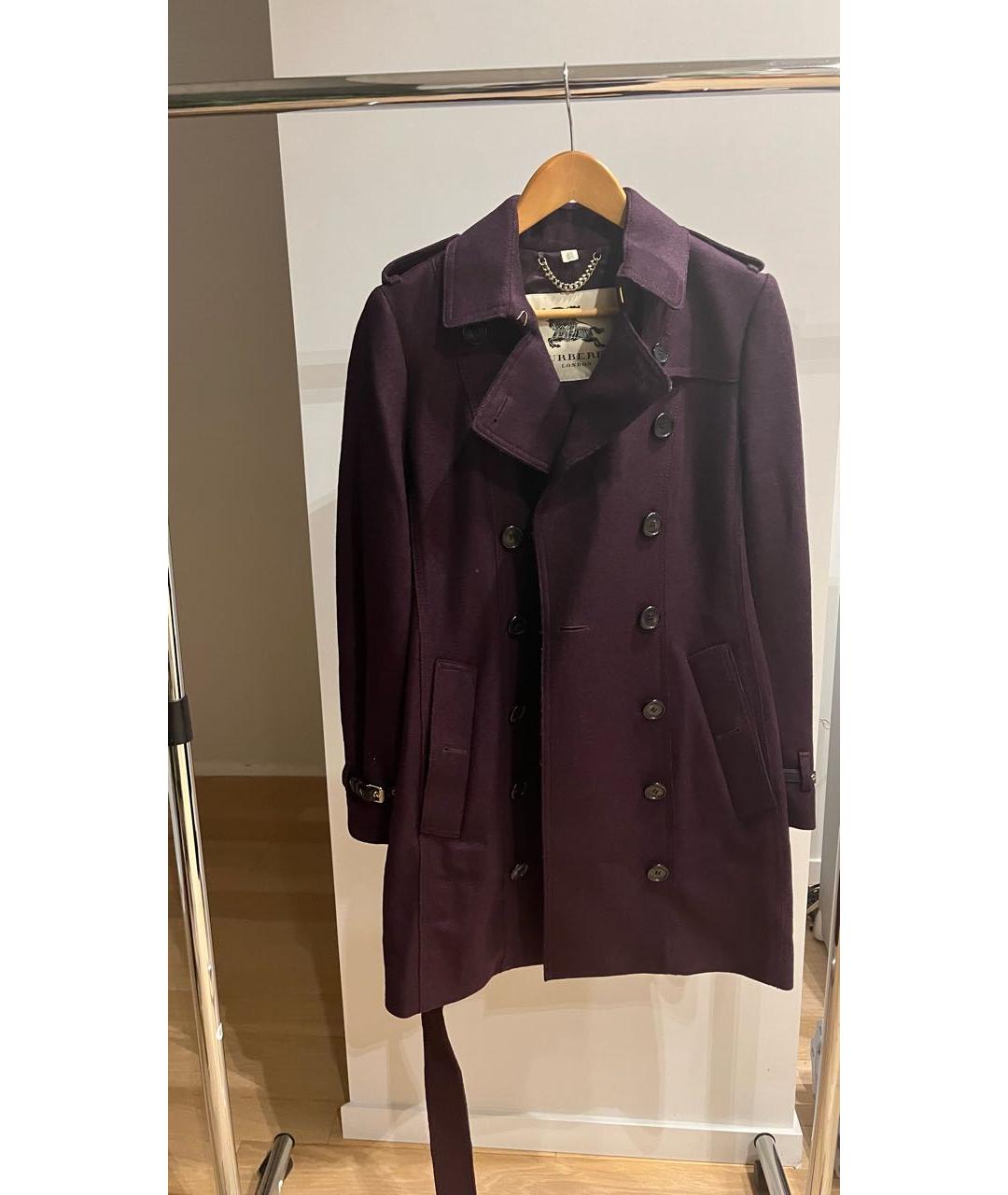 BURBERRY Фиолетовое замшевое пальто, фото 3