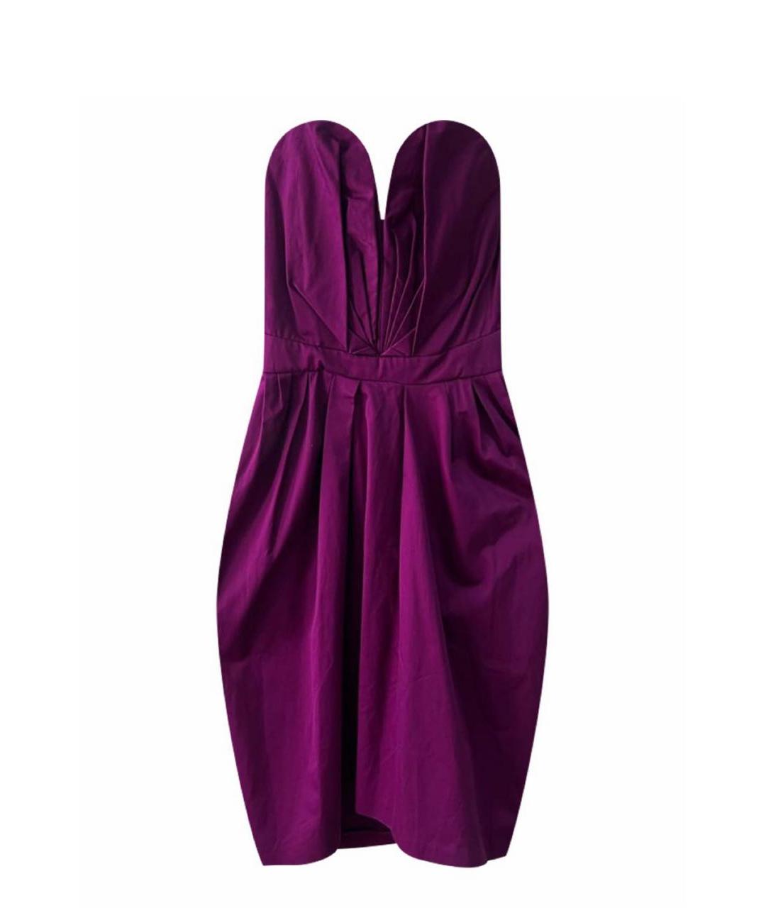 SAINT LAURENT Фиолетовое коктейльное платье, фото 1