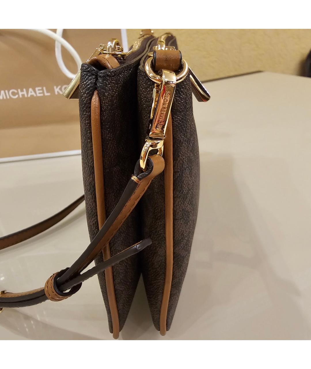 MICHAEL KORS Коричневая сумка через плечо, фото 4