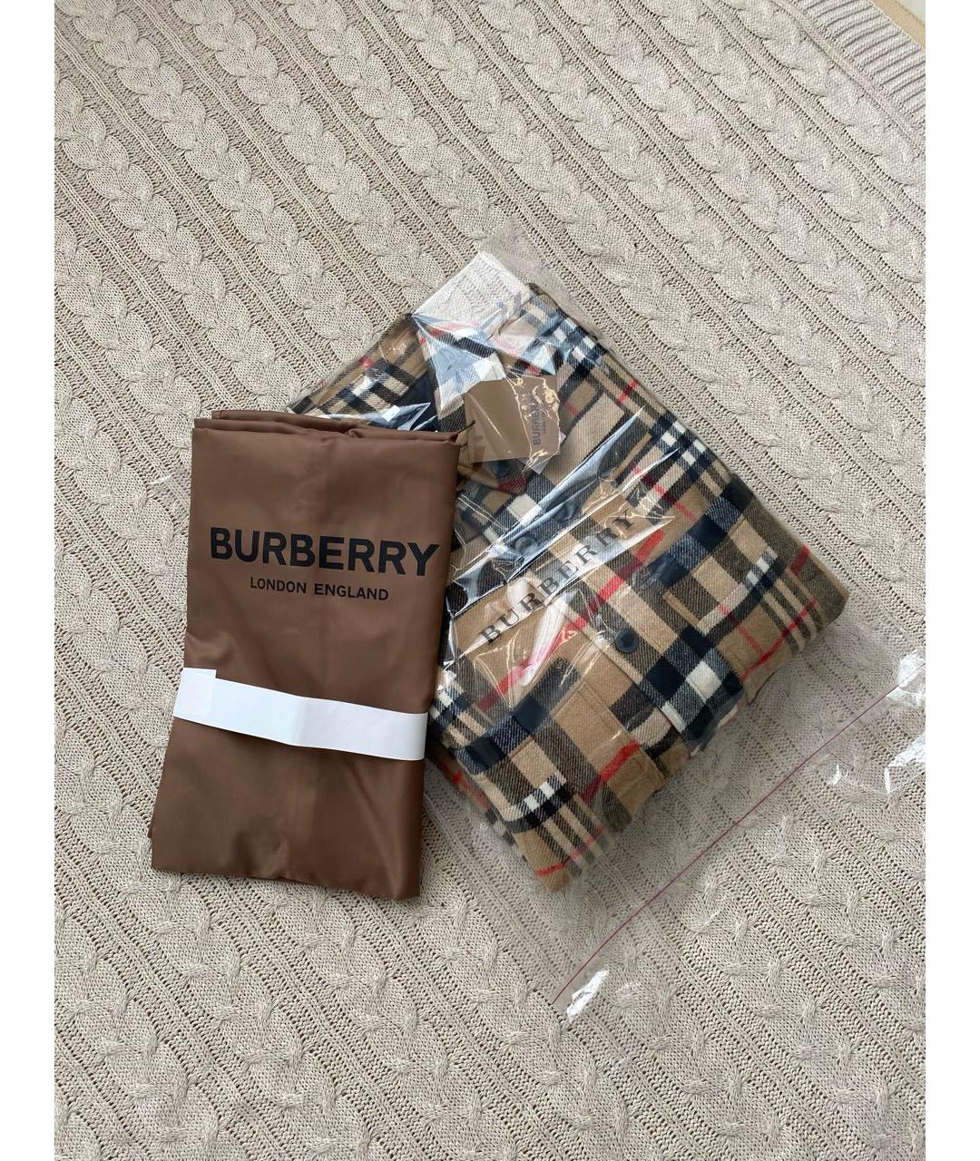 BURBERRY Бежевая шерстяная куртка, фото 6
