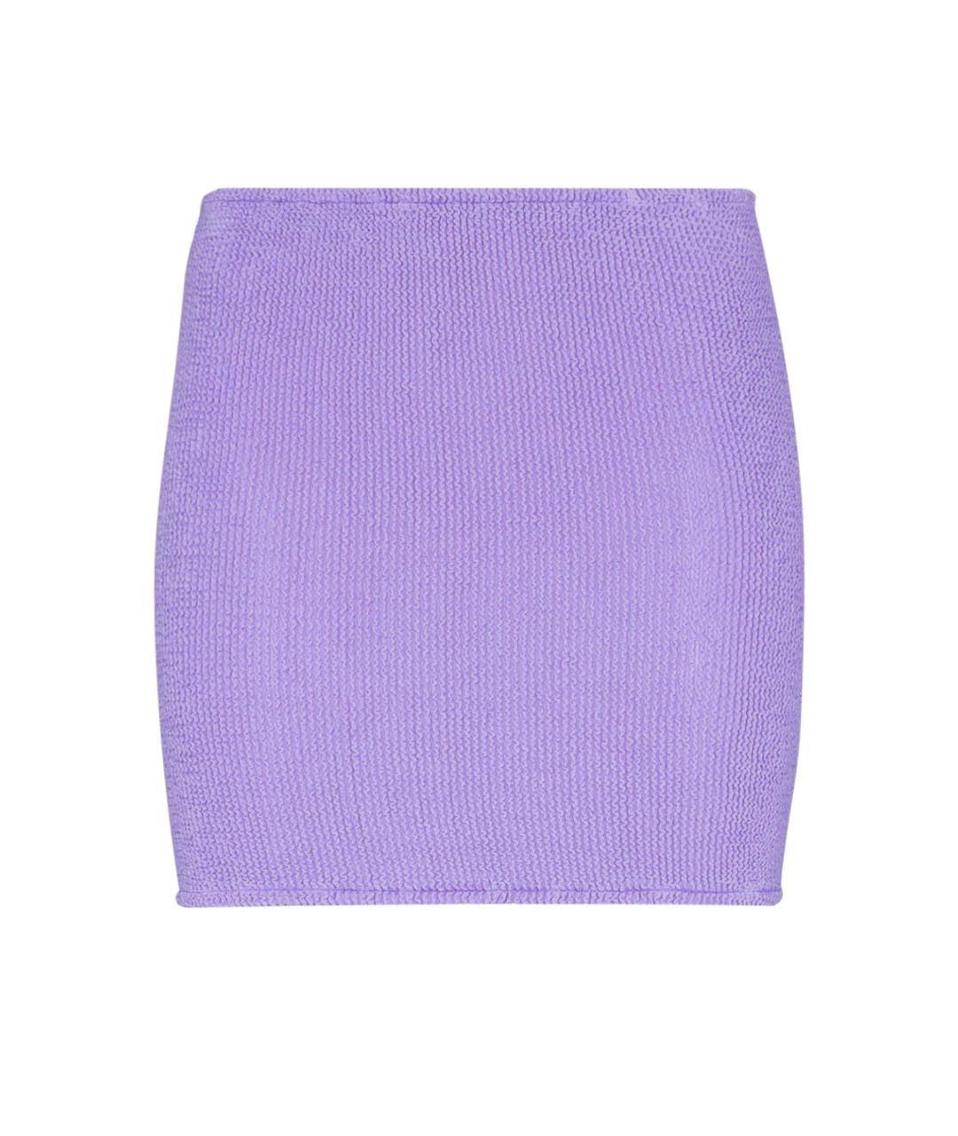 HUNZA G Фиолетовая юбка мини, фото 1