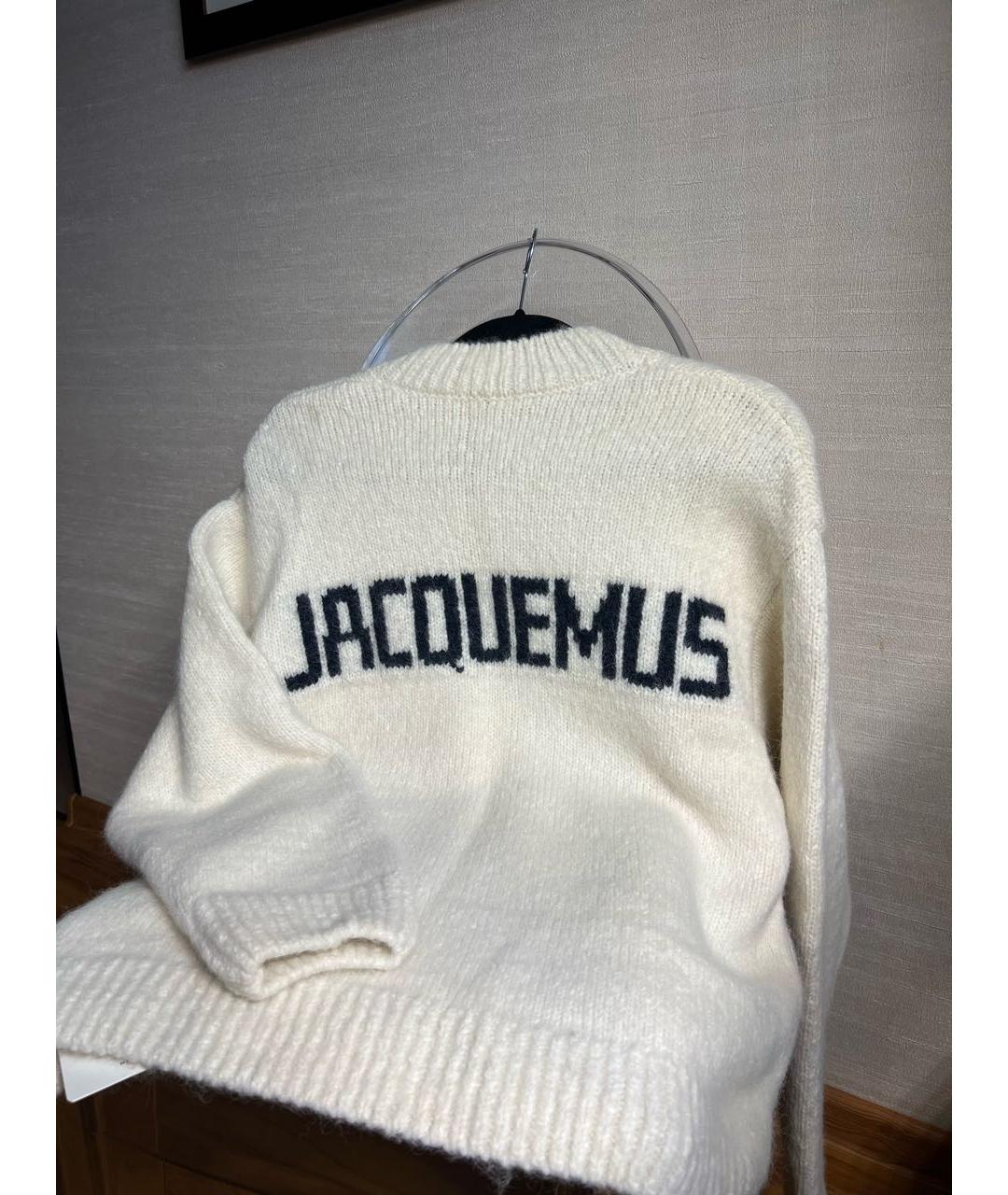 JACQUEMUS Белый шерстяной джемпер / свитер, фото 3