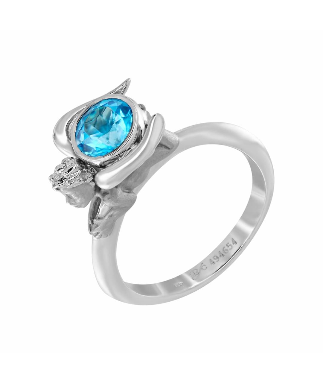 CARRERA Y CARRERA Голубое кольцо из белого золота, фото 1