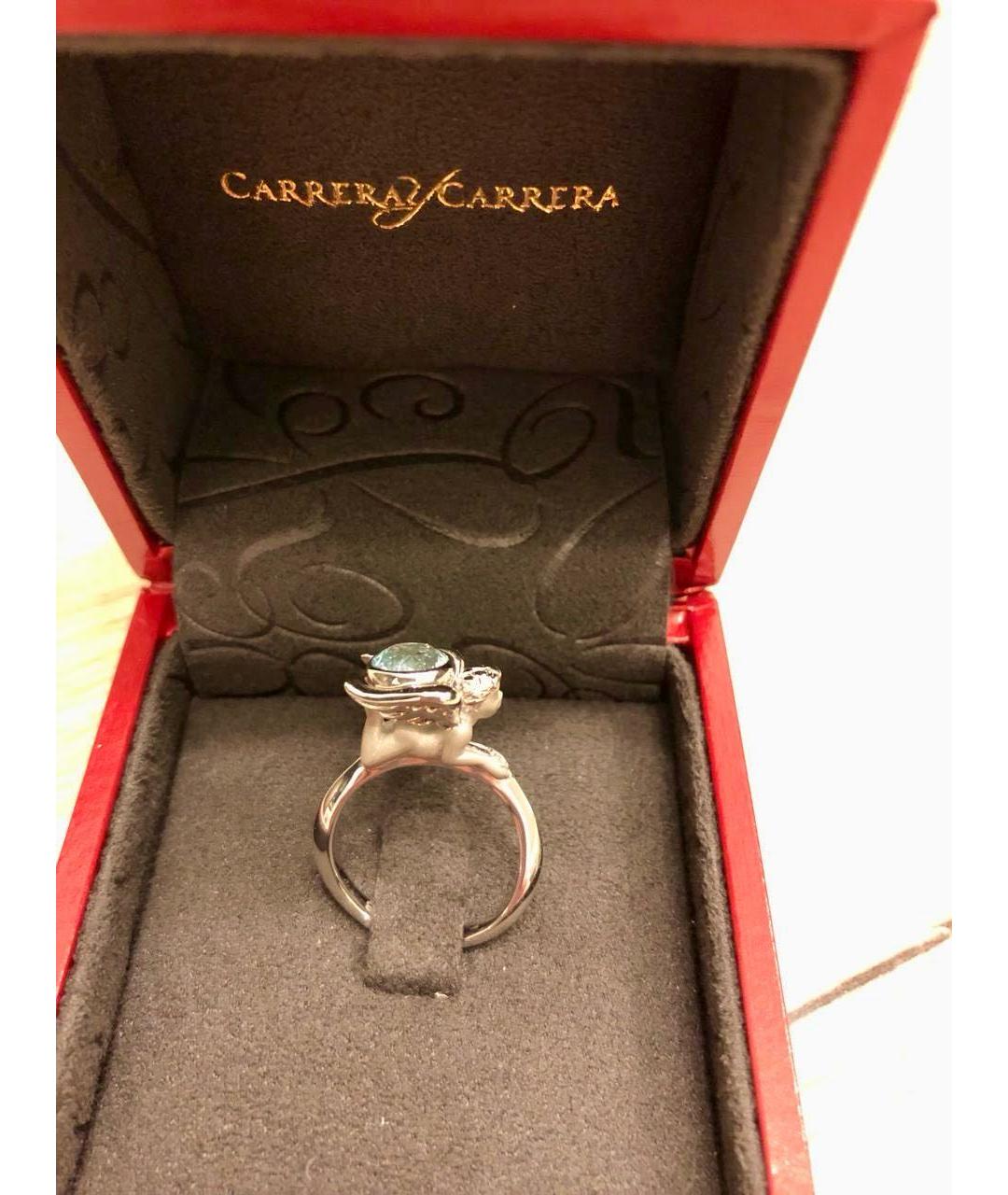 CARRERA Y CARRERA Голубое кольцо из белого золота, фото 4
