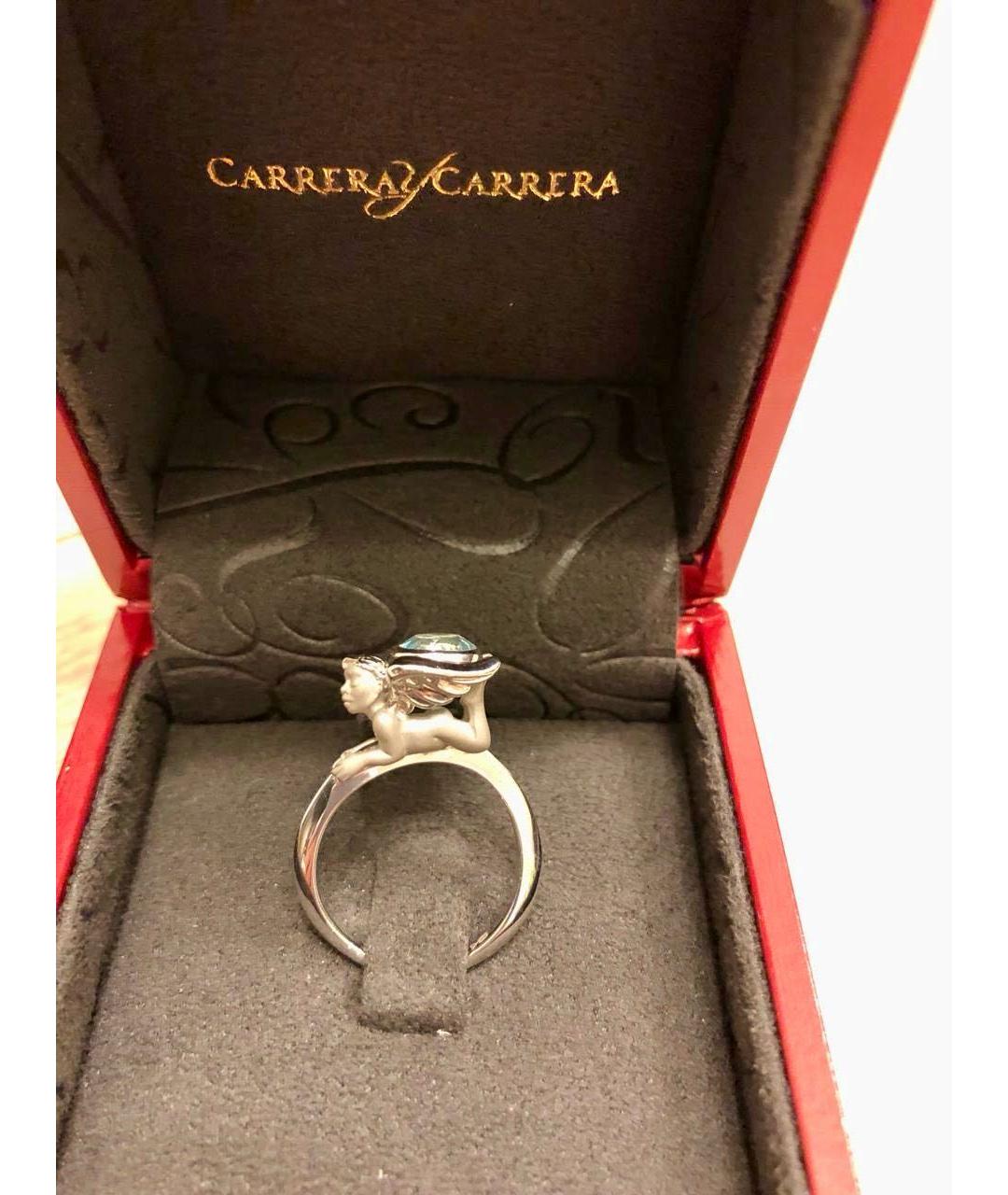 CARRERA Y CARRERA Голубое кольцо из белого золота, фото 3