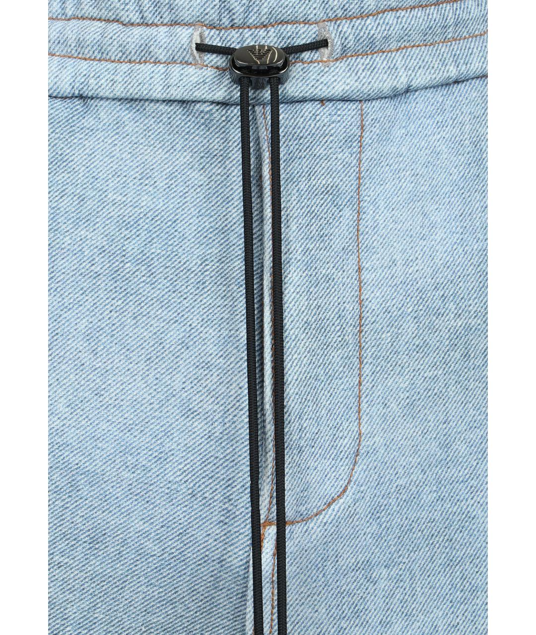 EMPORIO ARMANI Голубые джинсы скинни, фото 4