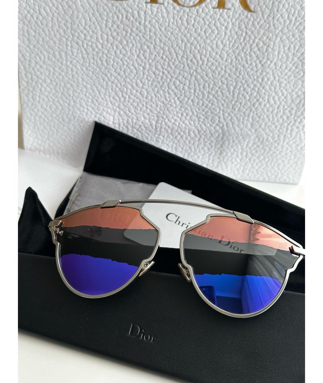 CHRISTIAN DIOR PRE-OWNED Мульти пластиковые солнцезащитные очки, фото 9