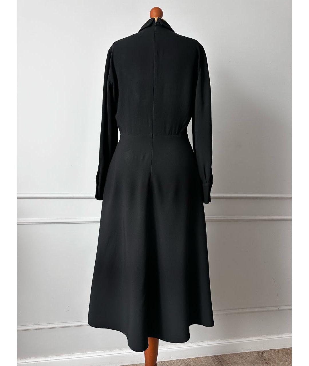 CHRISTIAN DIOR Черное креповое повседневное платье, фото 2