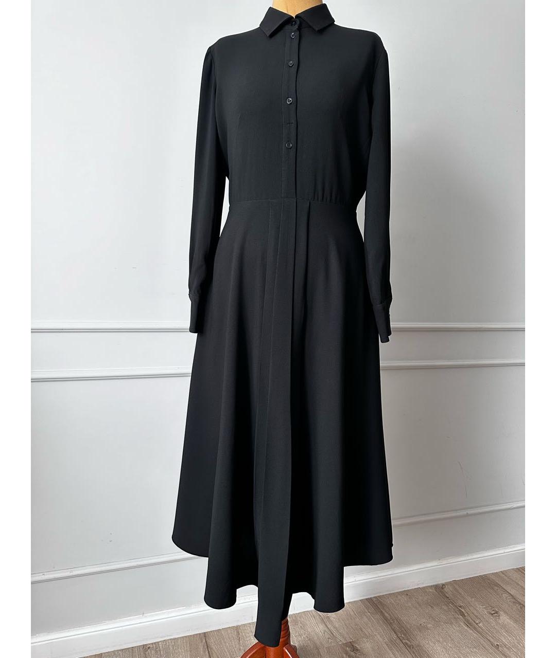 CHRISTIAN DIOR Черное креповое повседневное платье, фото 8