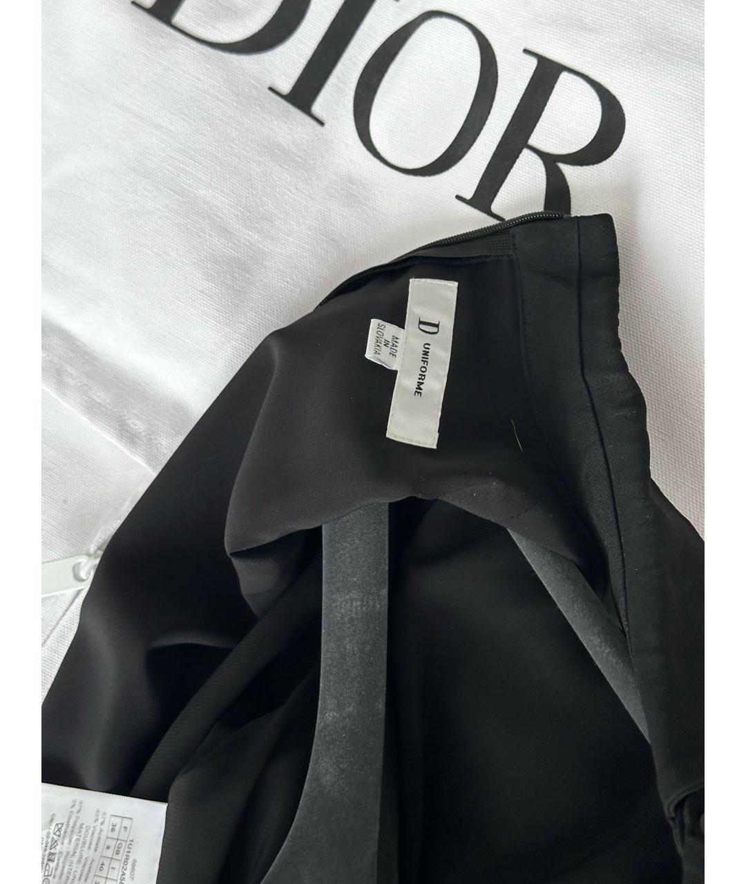 CHRISTIAN DIOR PRE-OWNED Черное креповое повседневное платье, фото 3