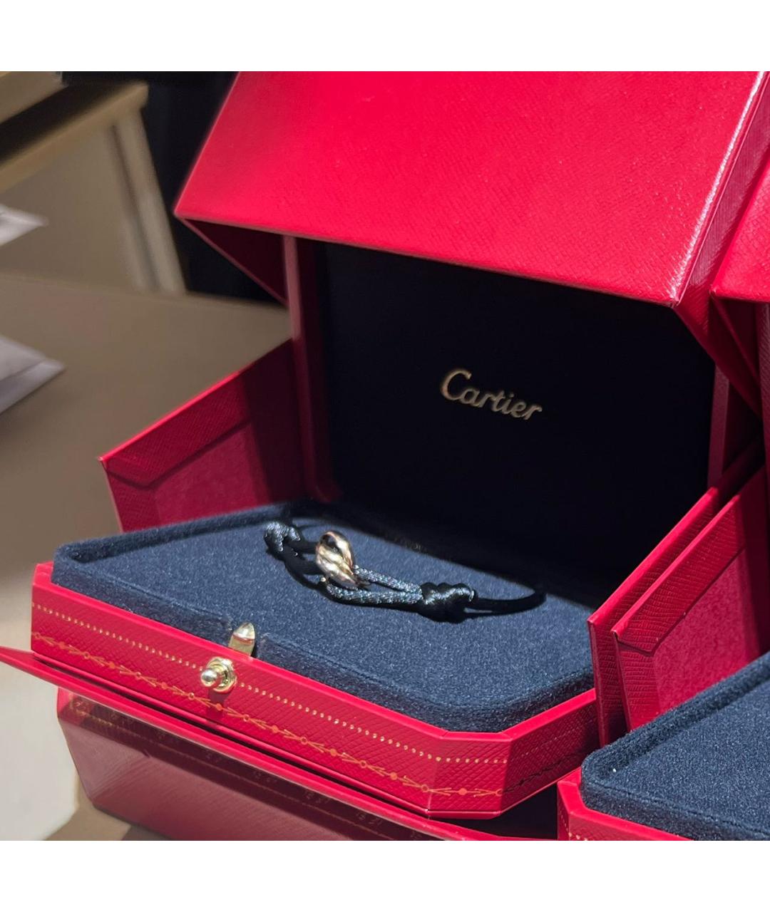 CARTIER Черный браслет из желтого золота, фото 2