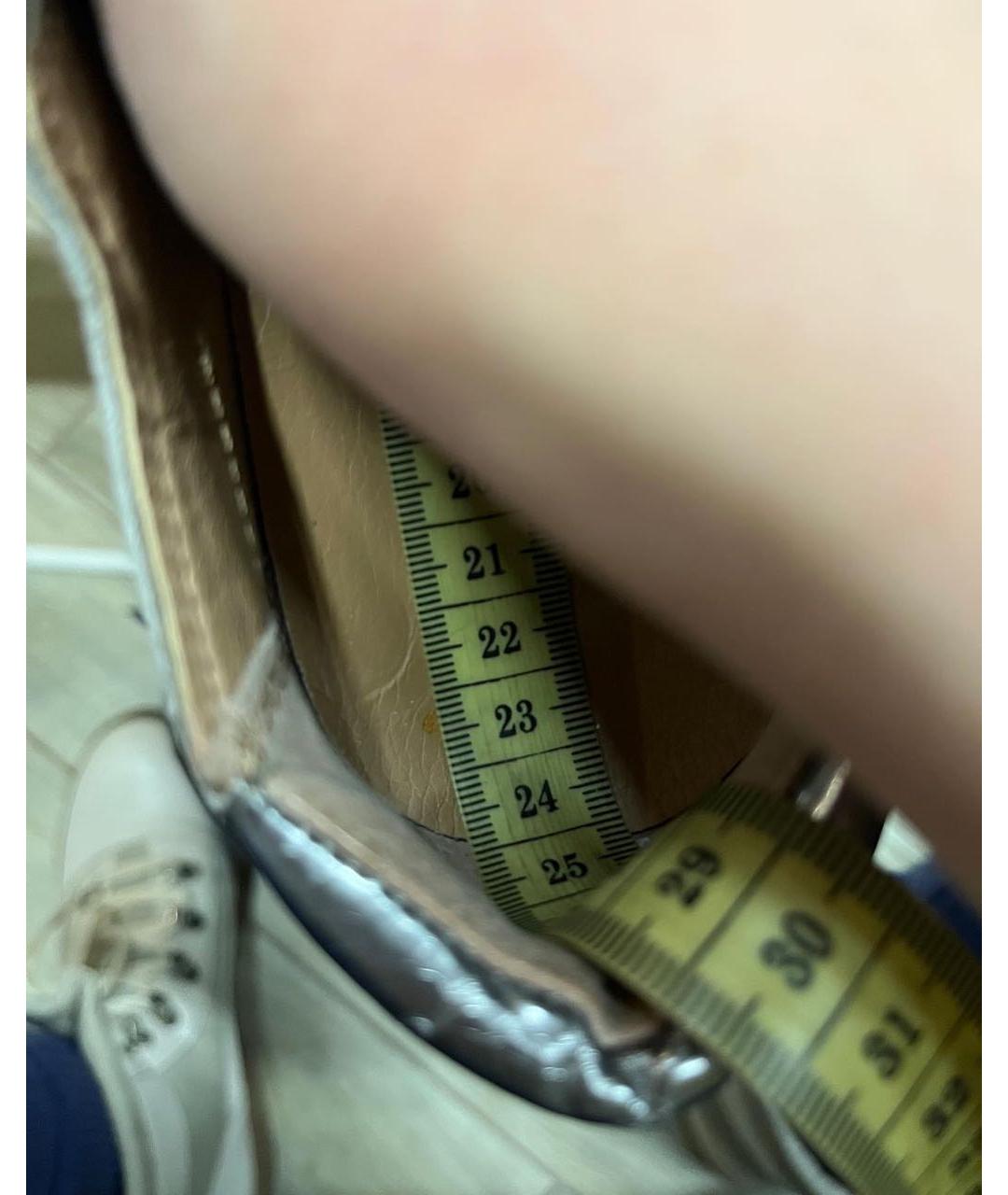 SAM EDELMAN Серебряные кожаные слипоны, фото 6