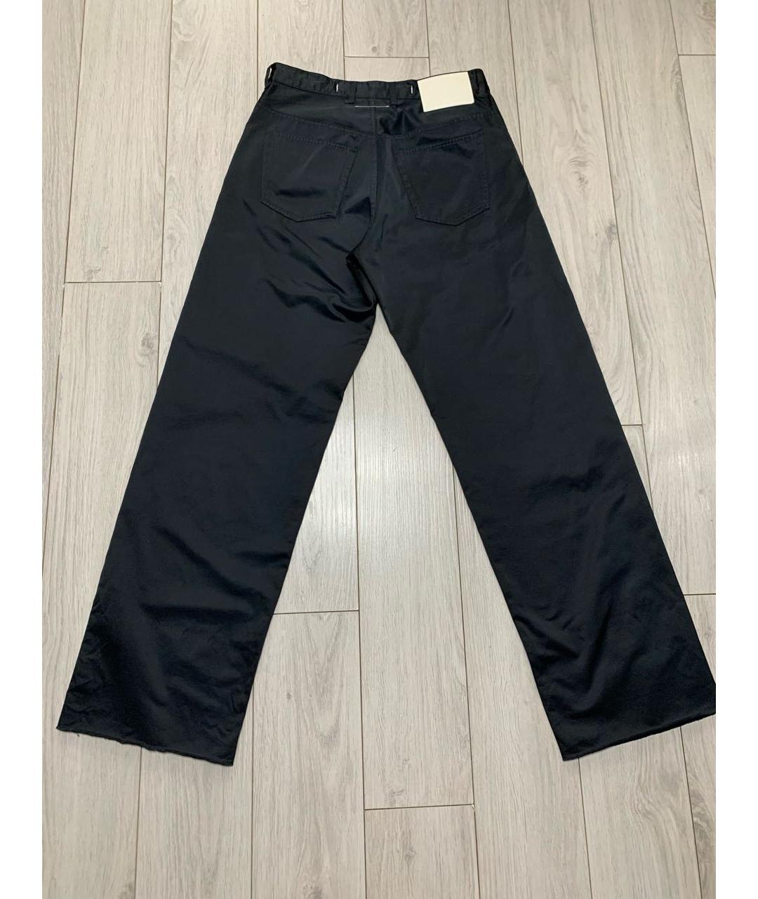 MM6 MAISON MARGIELA Черные хлопко-полиэстеровые прямые джинсы, фото 2