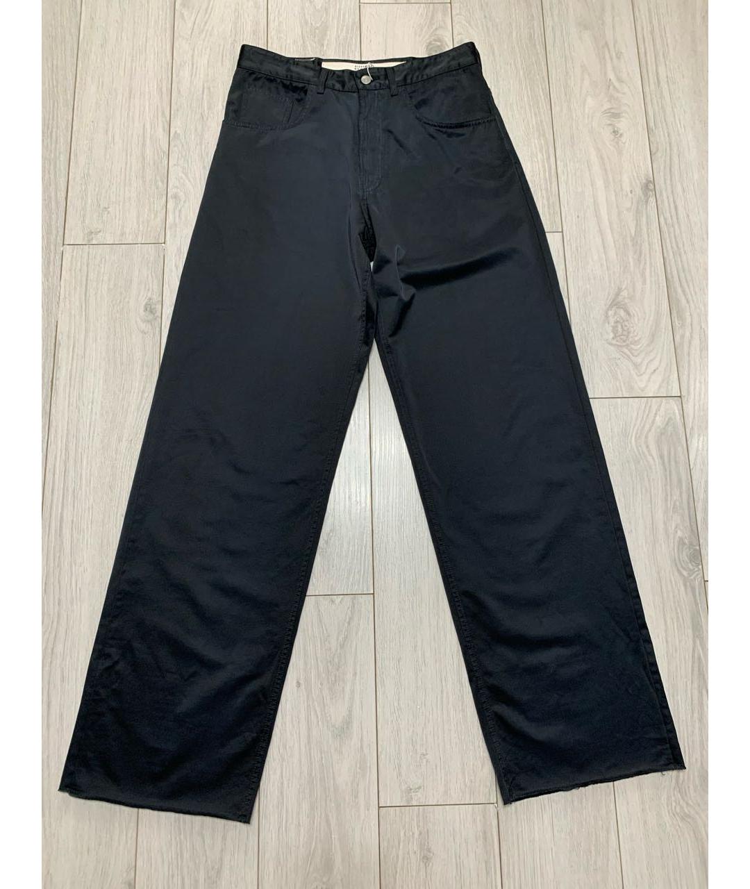 MM6 MAISON MARGIELA Черные хлопко-полиэстеровые прямые джинсы, фото 4