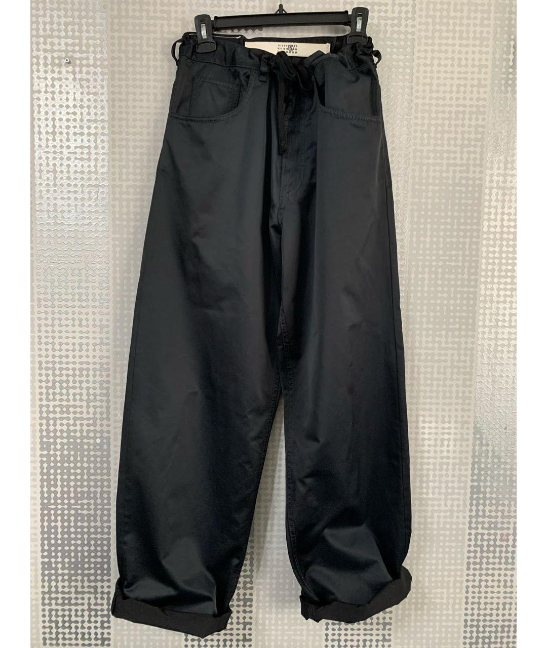 MM6 MAISON MARGIELA Черные хлопко-полиэстеровые прямые джинсы, фото 6