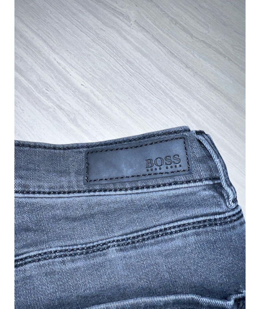 HUGO BOSS Черные хлопковые джинсы слим, фото 3