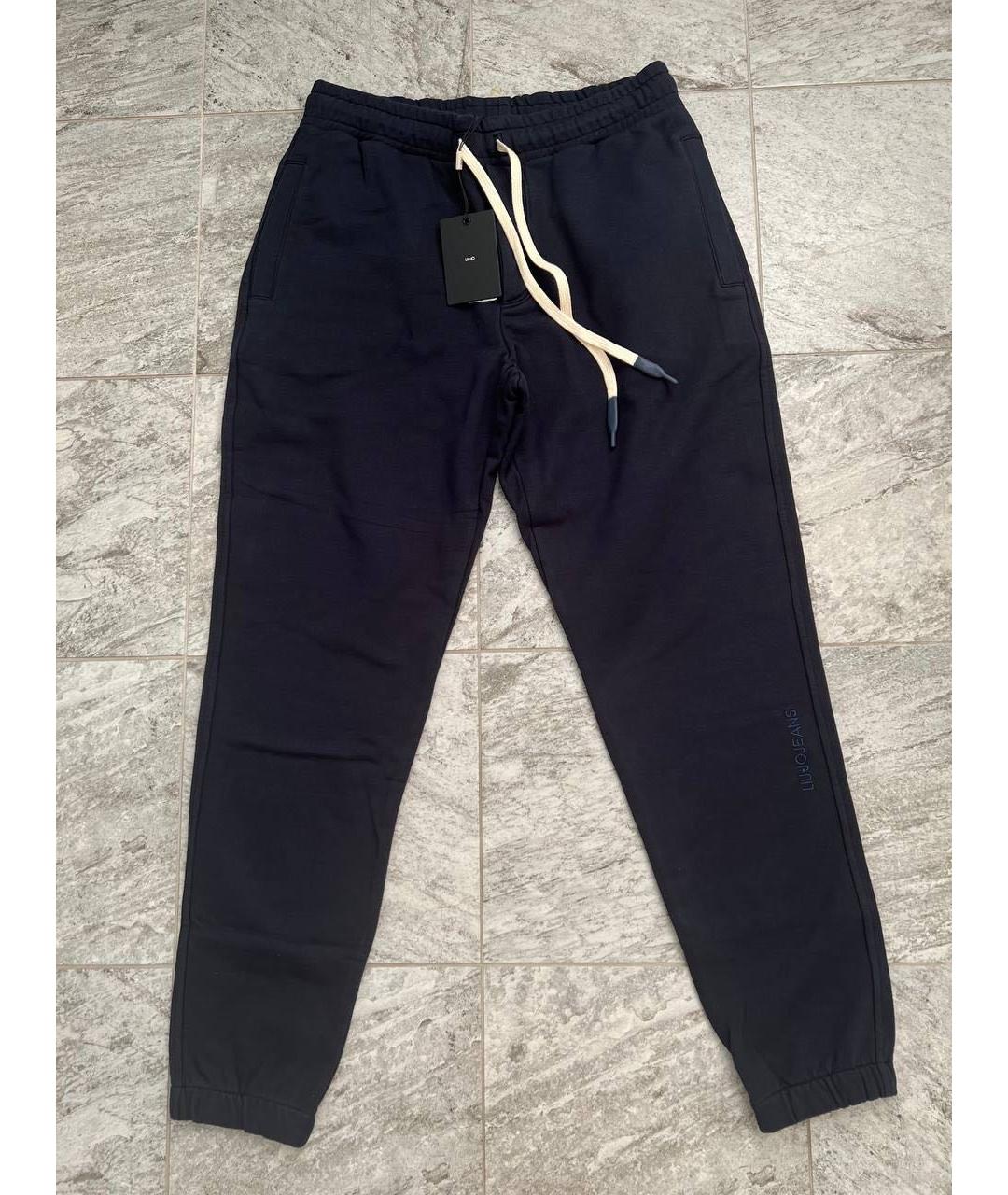 LIU JO Темно-синие хлопковые повседневные брюки, фото 9